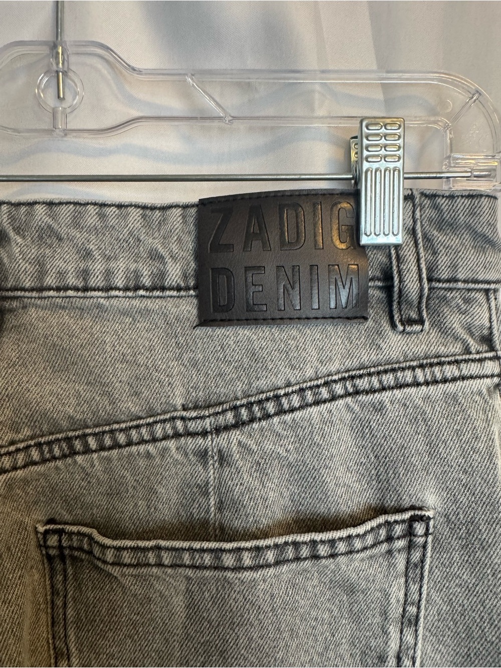 Zadig & Voltaire Evy Washed Gray Wide-Leg Jeans Size 27 - Picture 6 of 7